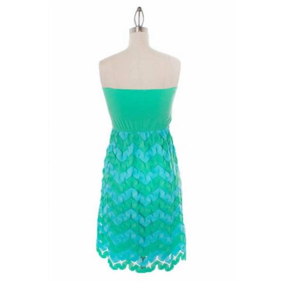 NEW JUDITH MARCH crochet skirt tube dress in green - Picture 3 of 3